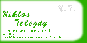miklos telegdy business card